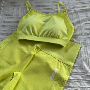 NWOT Gymshark Lime Green / Yellow Set